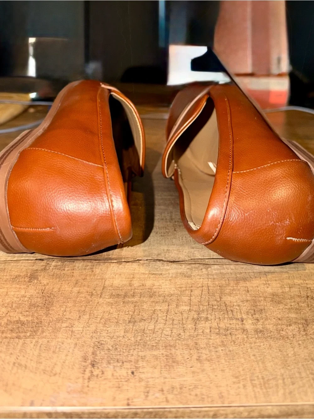 Lane Bryant Women’s Cognac Brown Penny Loafers Size 11W